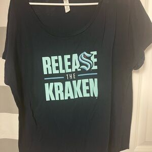 Navy Graphic Women's Top